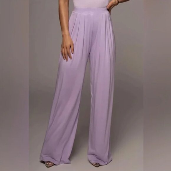 JLUXLABEL Lilac Devyne Wide-Leg Pants XXL NWT | Flowing High-Waist Dressy Look - Picture 1 of 7